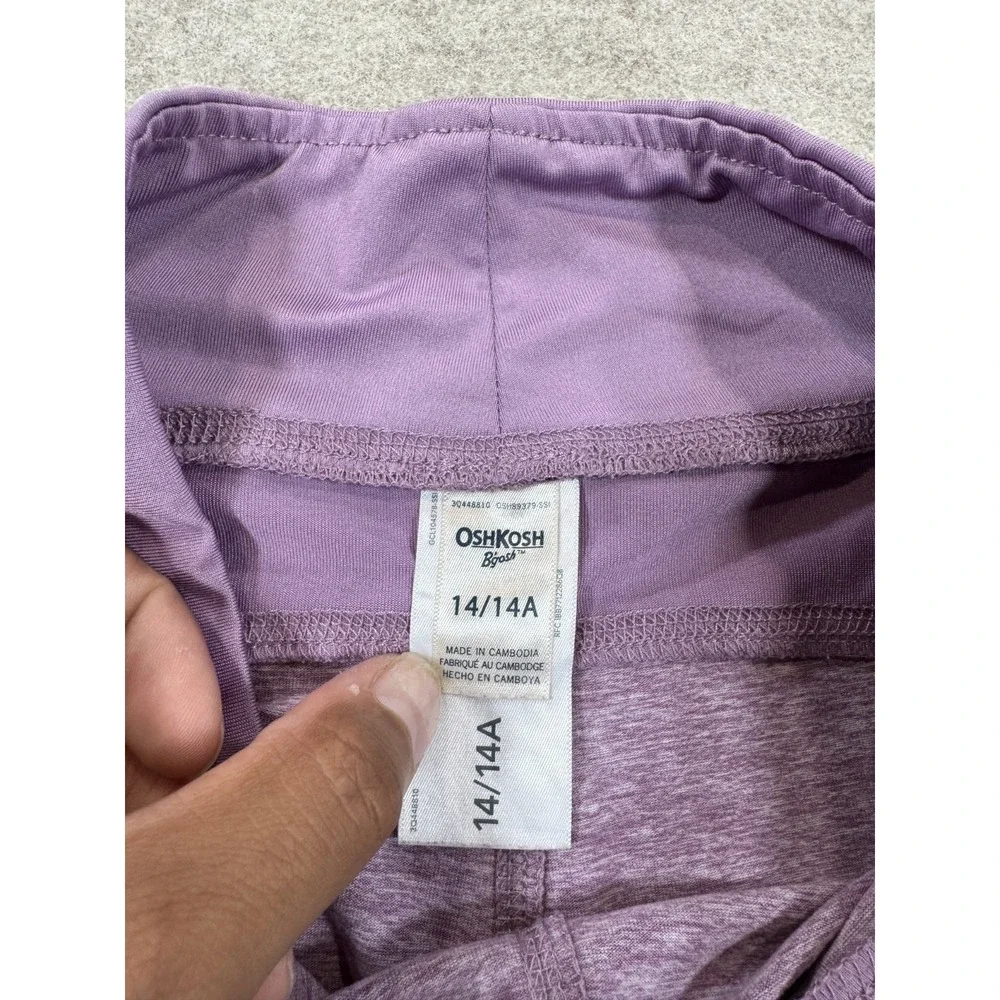 OshKosh B'gosh Leggings Girls 14 Purple Stretch Elastic Waist Gym Yoga Workout